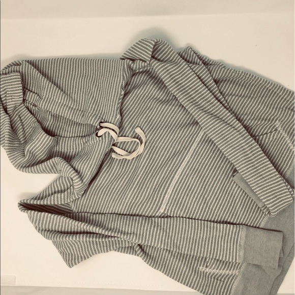 J. Crew Tops - J.Crew Striped Super Soft Hooded Sweatshirt